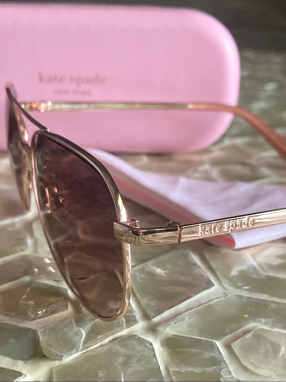 NEW!  Kate♠️spade varese 52mm gradient pilot sunglasses - Picture 7 of 10